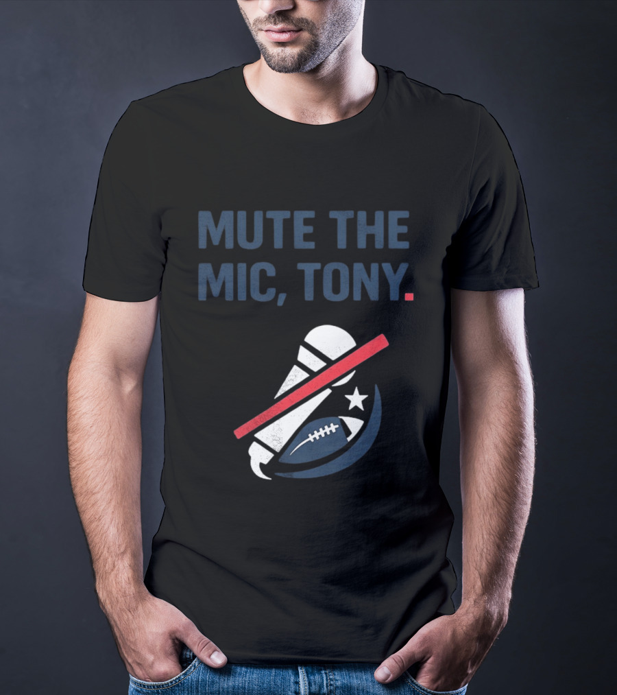 Mute The Mic Tony Microphone Football Star T-Shirt