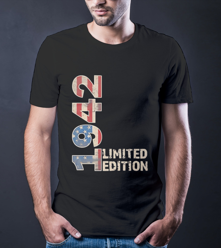 USA 1942 Limited Edition American Flag T-Shirt