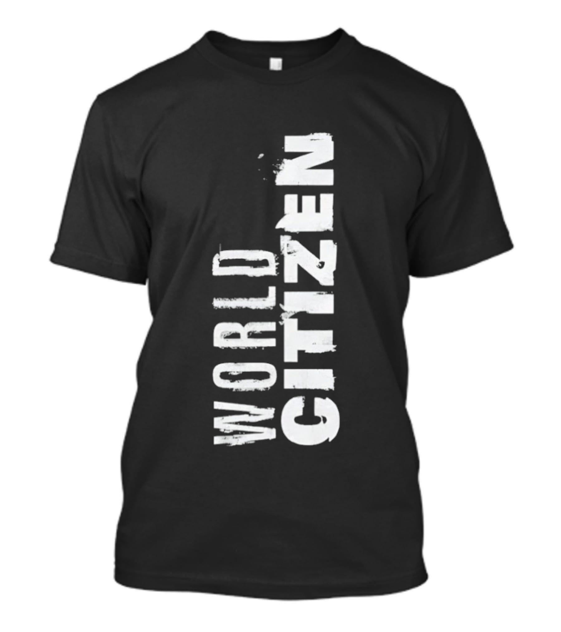 World Citizen Distressed Minimalist T-Shirt
