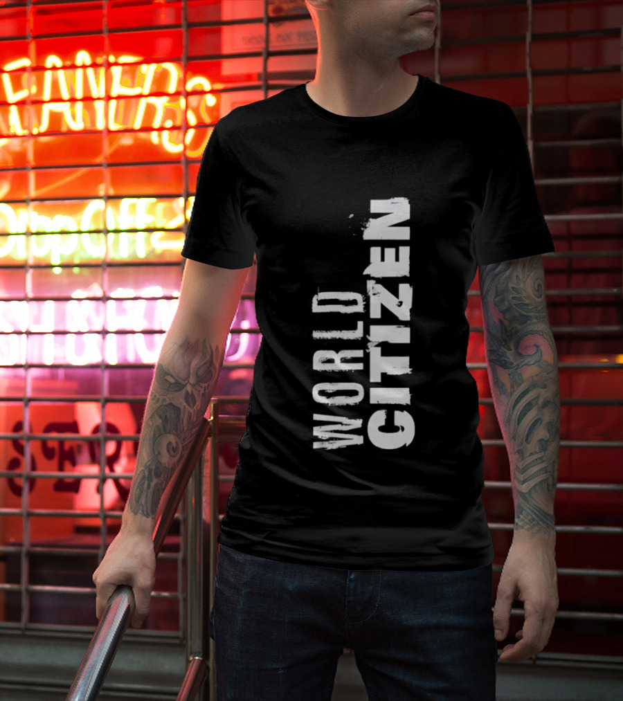 World Citizen Distressed Minimalist T-Shirt