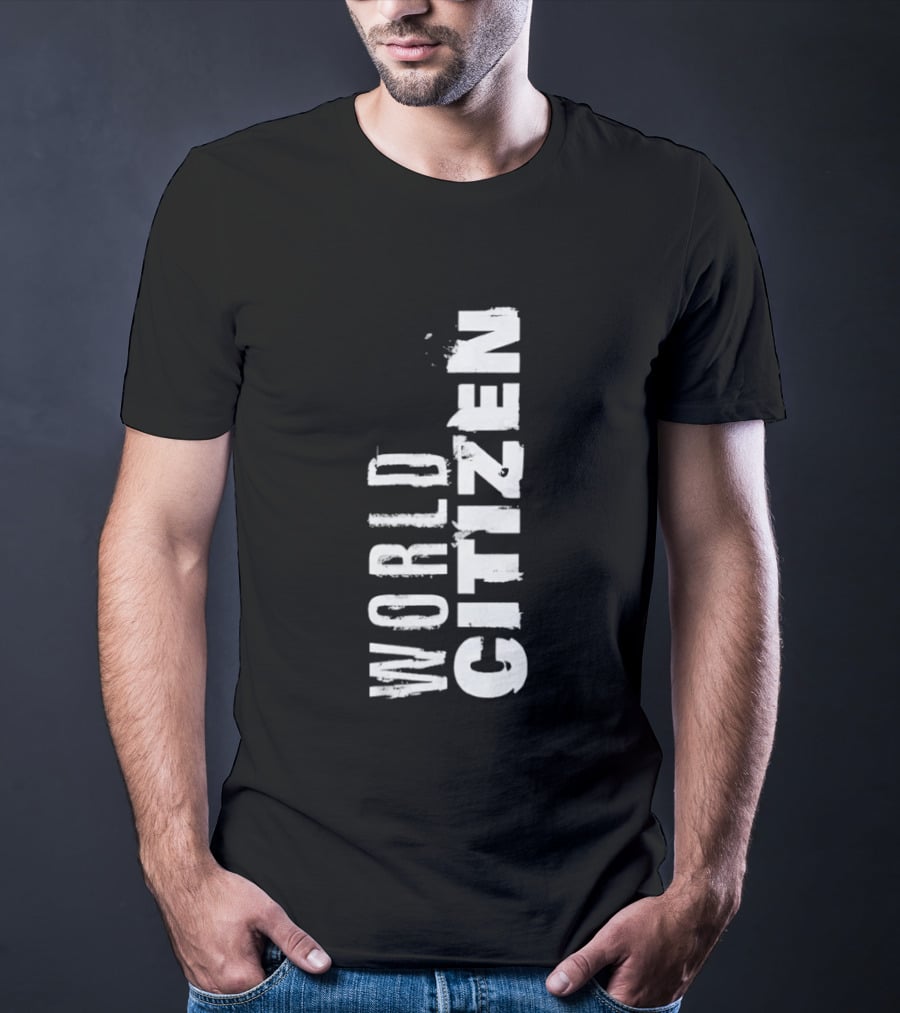 World Citizen Distressed Minimalist T-Shirt