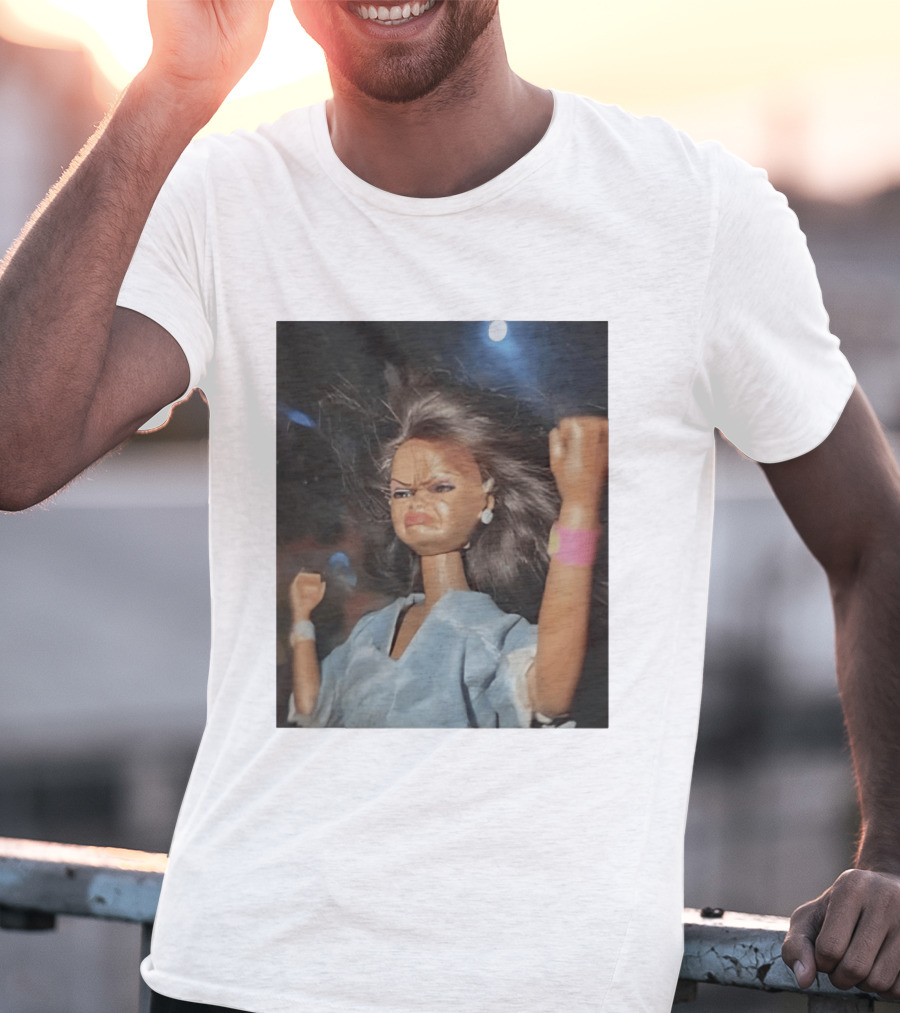 Doll Face Meme Angry Expression Toy Figure T-Shirt