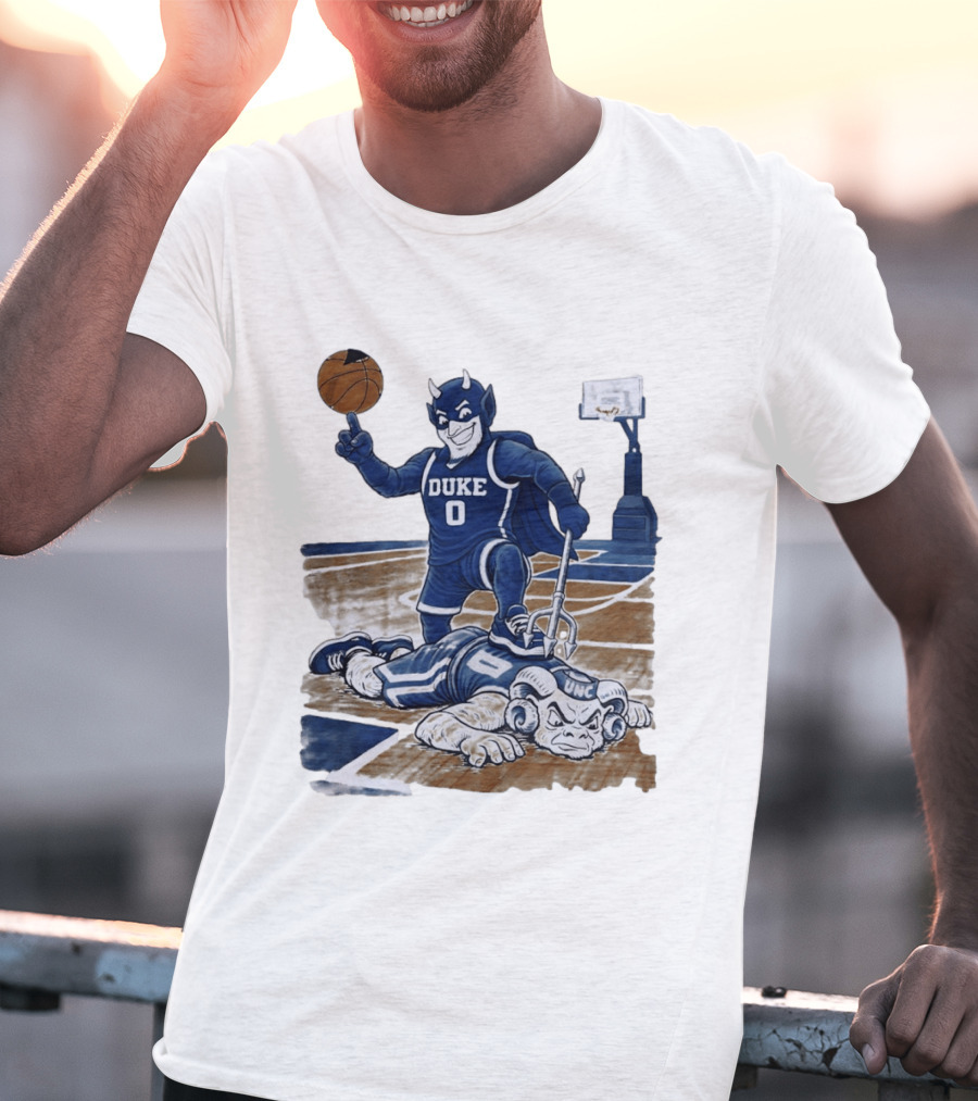 Duke Blue Devils Victory Over UNC Tar Heels Basketball Rivalry T-Shirt