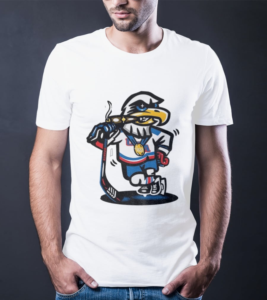 Eagle Die Cut USA Olympic Gold Medal Hockey 2026 Icon Sports T-Shirt