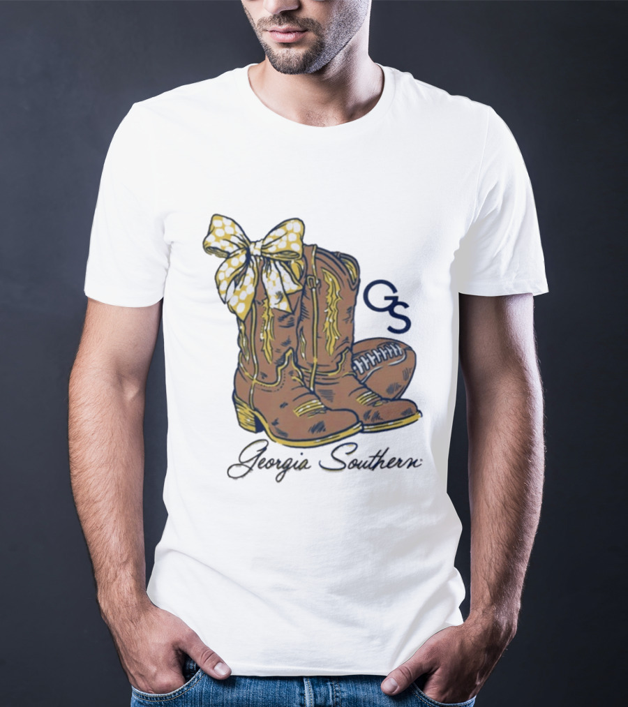 Georgia Southern Bow Boots Football GS T-Shirt