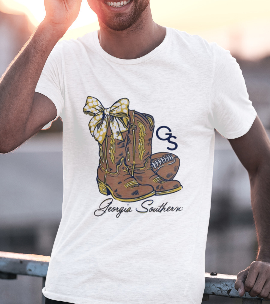 Georgia Southern Bow Boots Football GS T-Shirt