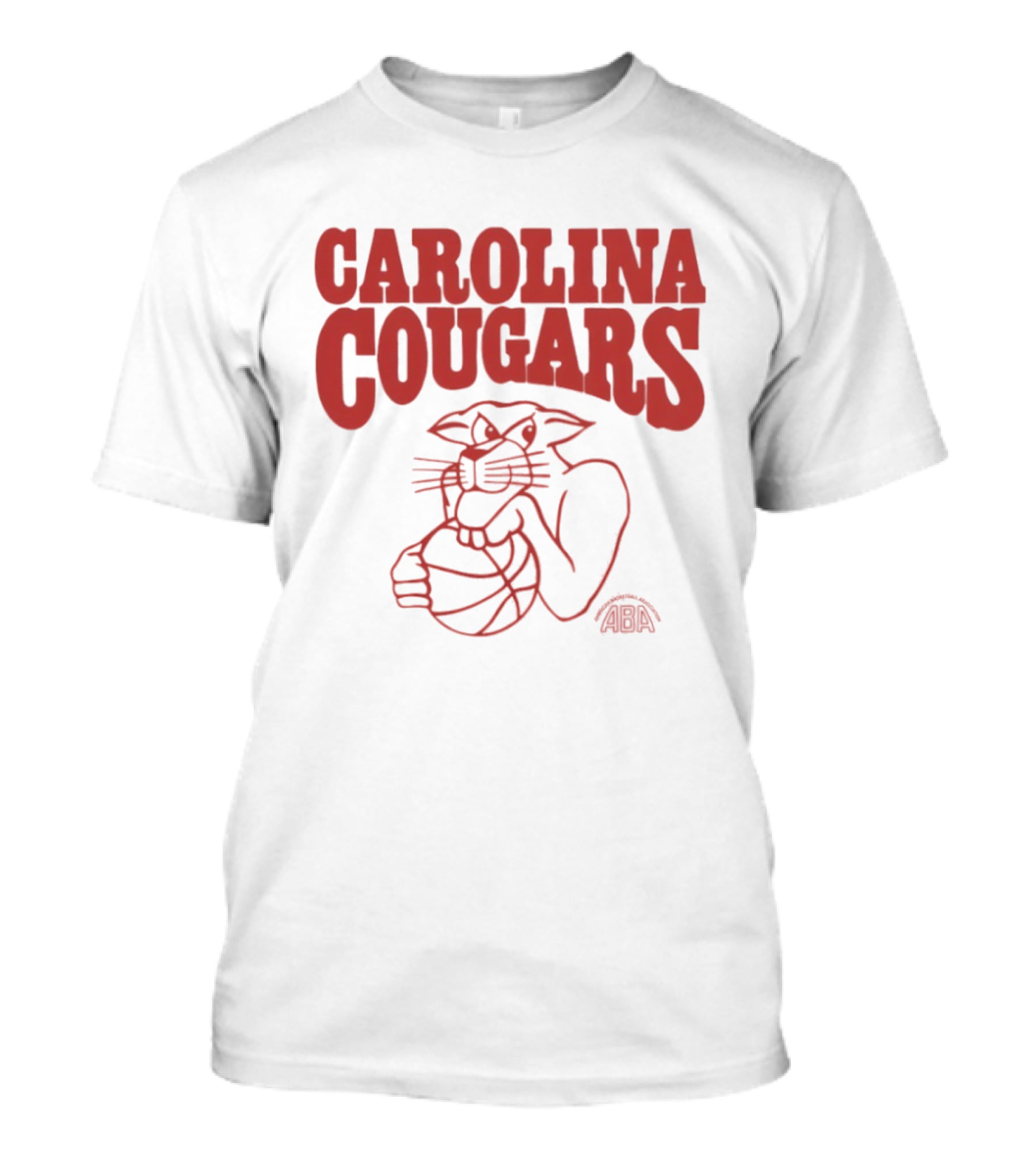 Carolina Cougars ABA Basketball Team Retro Cougar T-Shirt