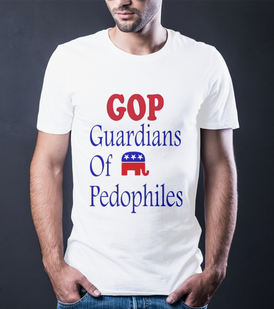 GOP Guardians Of Pedophiles Elephant Symbol Critique T-Shirt