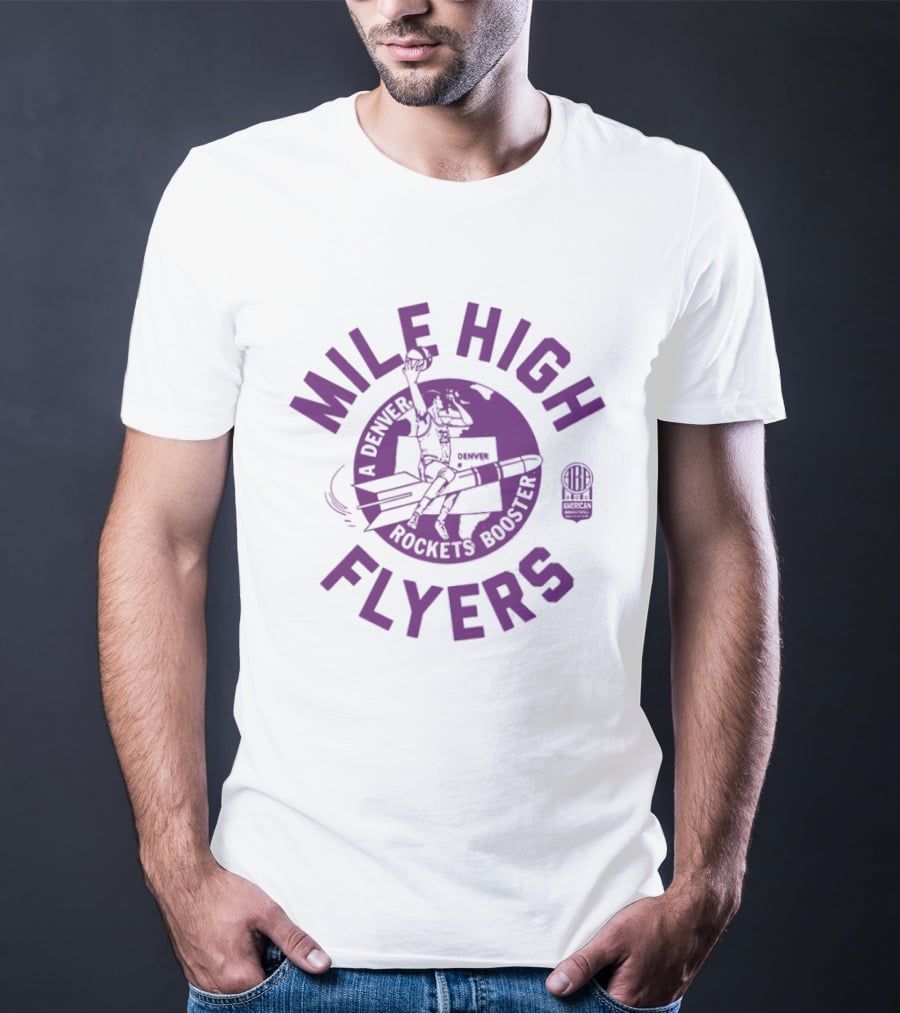 Denver Rockets Mile High Flyers ABA Basketball T-Shirt