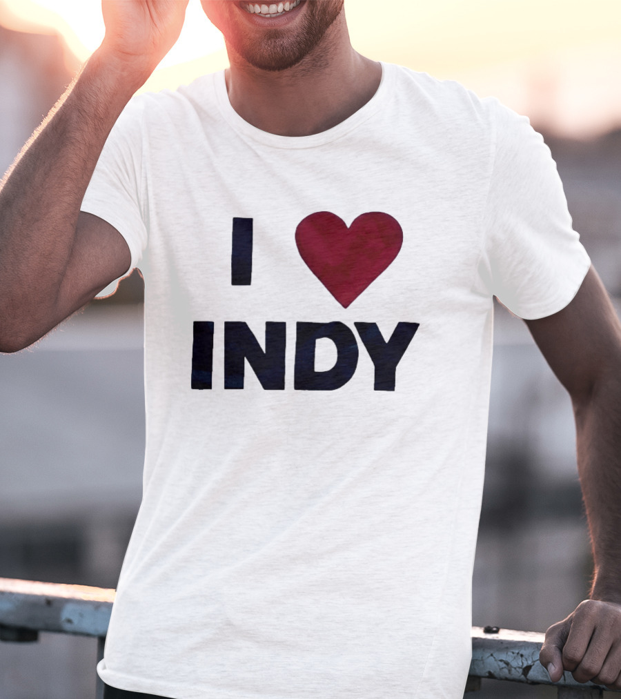 I Love Indy Heart Shape Indianapolis Sentiment T-Shirt