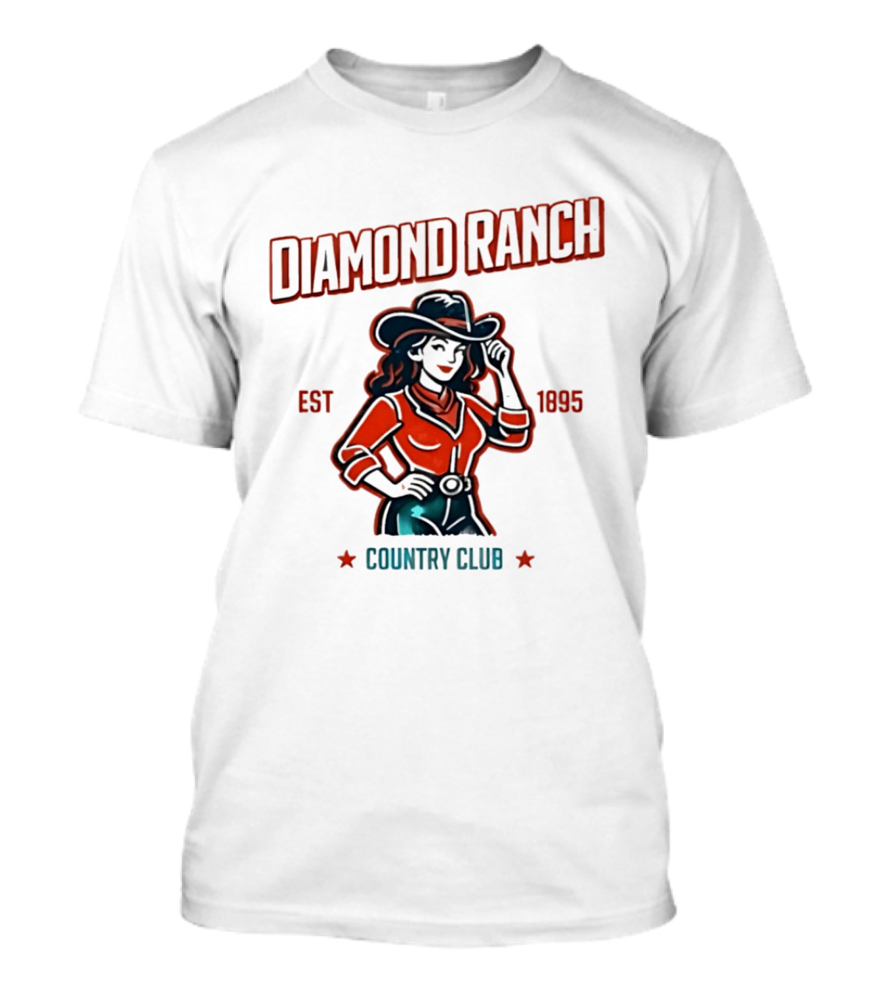 Diamond Ranch Country Club Cowboy Style Est 1895 T-Shirt