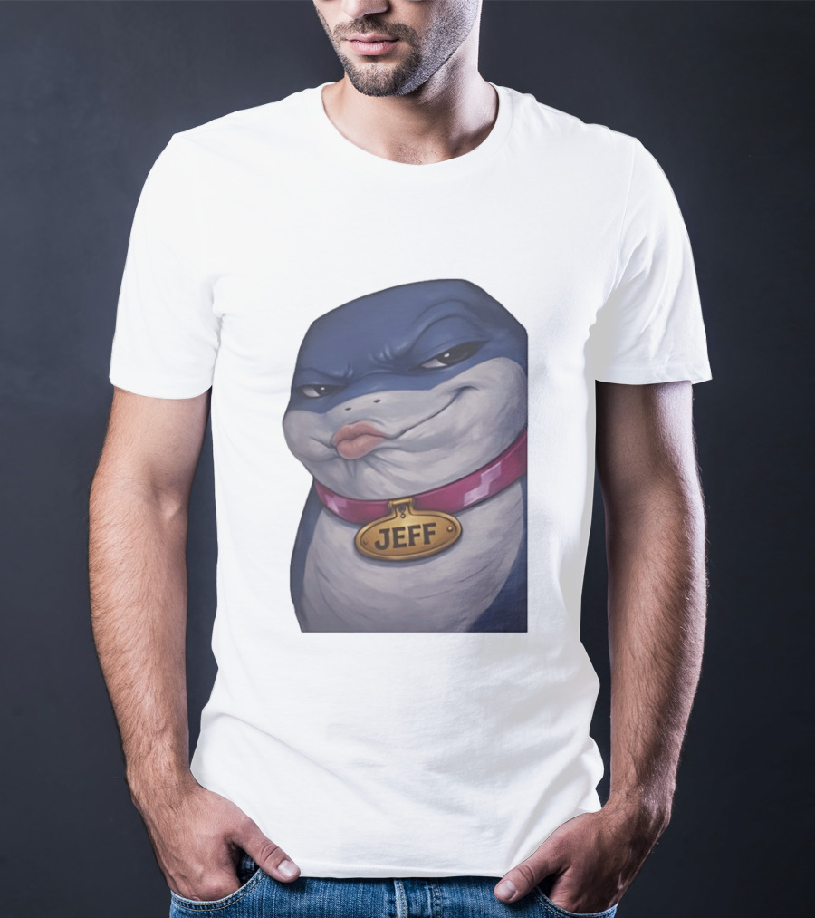 Jeff The Landshark Marvel Character With Dog Tag And Collar T-Shirt