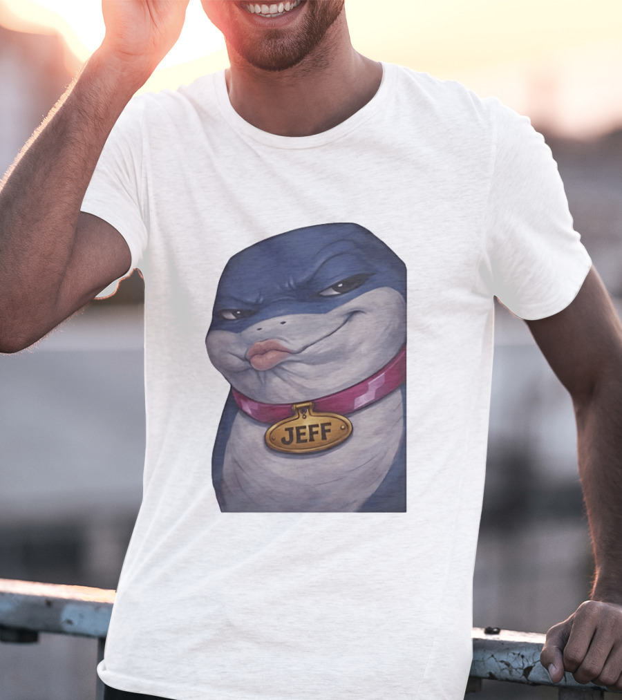 Jeff The Landshark Marvel Character With Dog Tag And Collar T-Shirt
