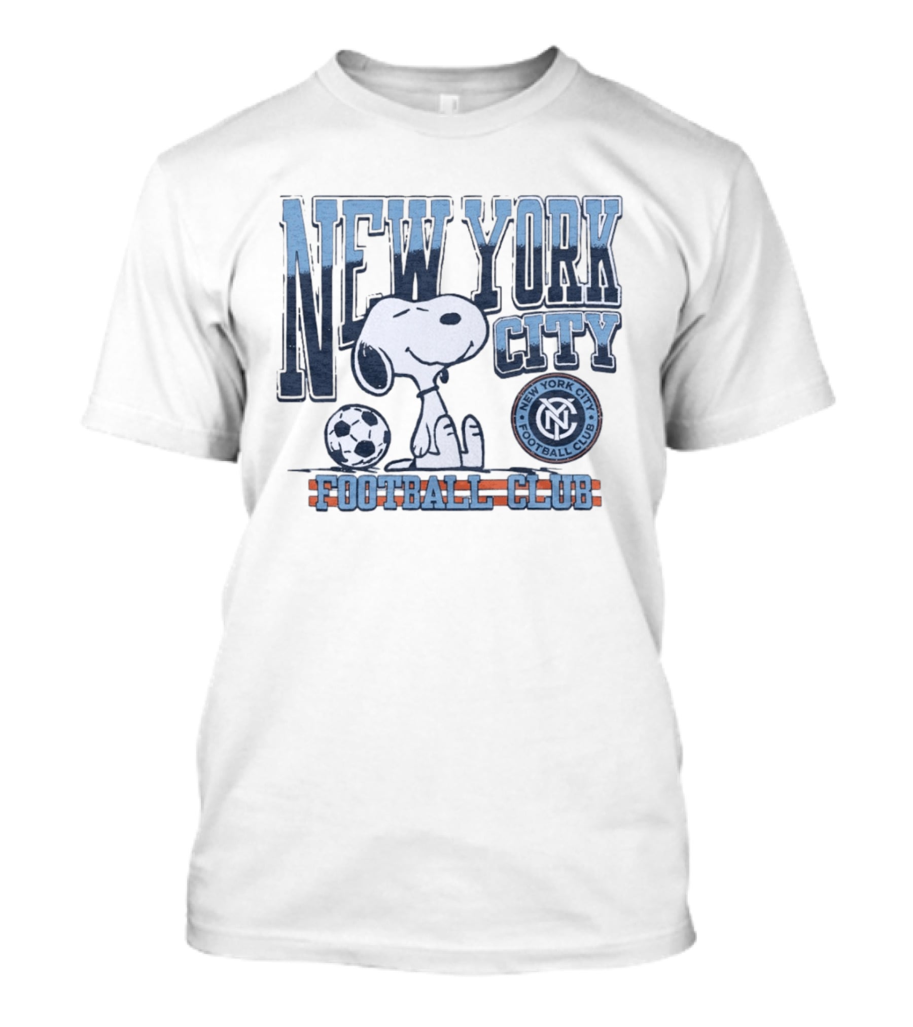 Peanuts Snoopy New York City Football Club Soccer Collaboration T-Shirt