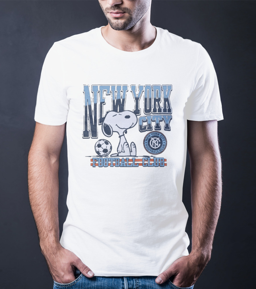 Peanuts Snoopy New York City Football Club Soccer Collaboration T-Shirt