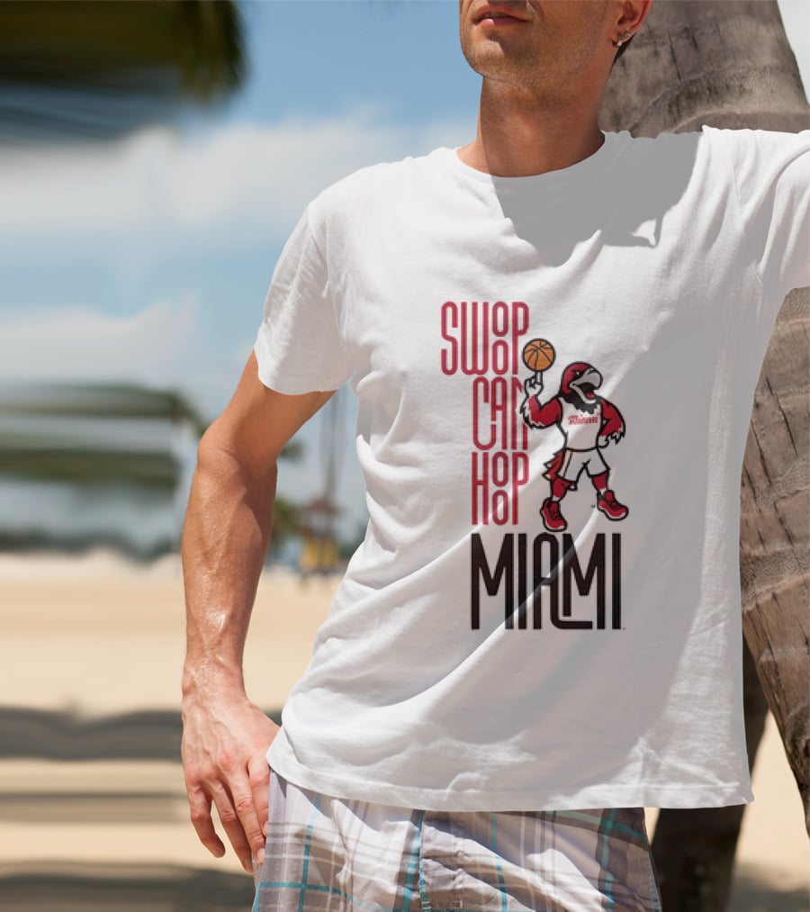 Swoop Can Hoop Miami RedHawks Basketball T-Shirt