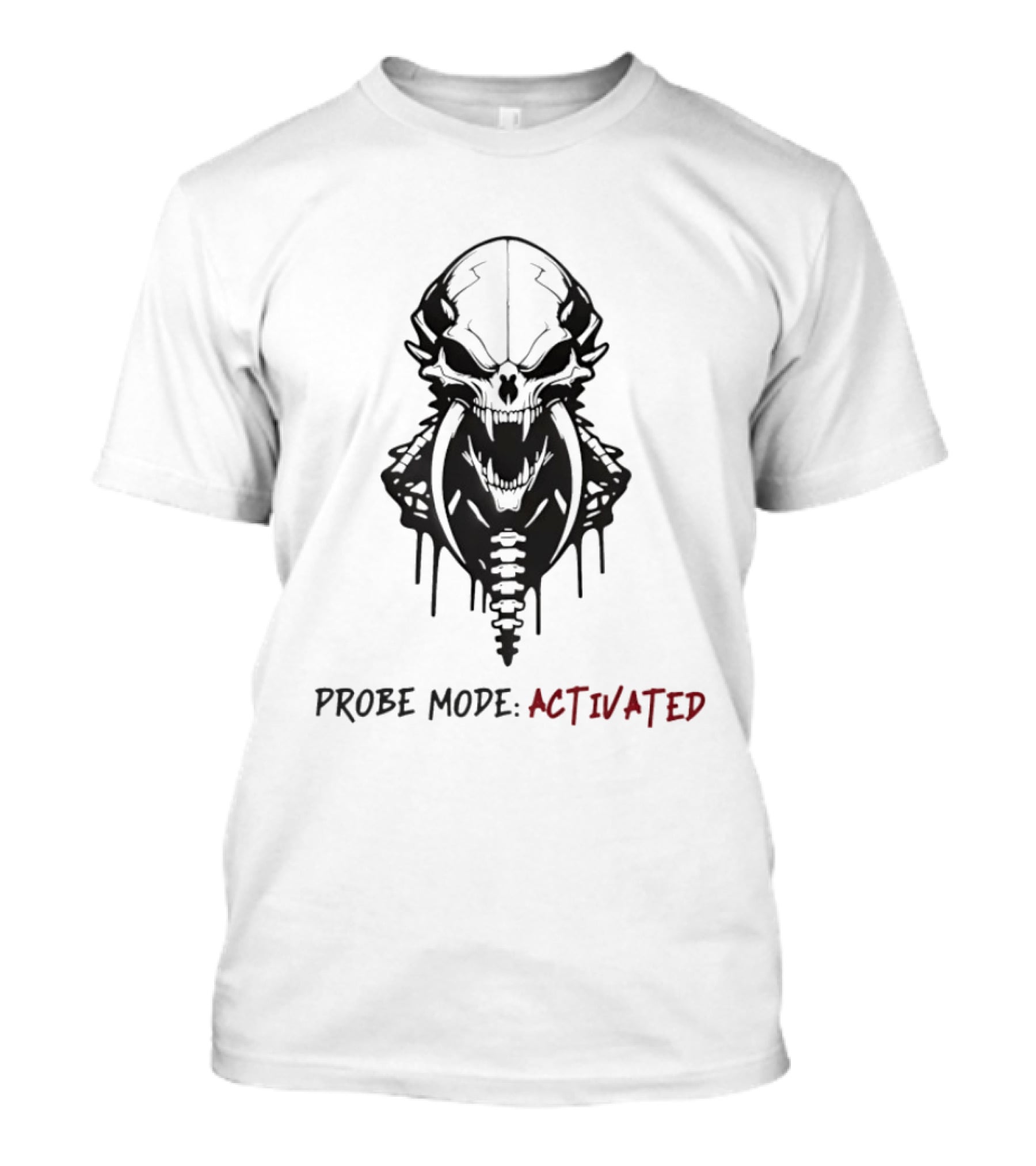 Probe Mode Activated Alien Skull Dripping Kree Artifact T-Shirt