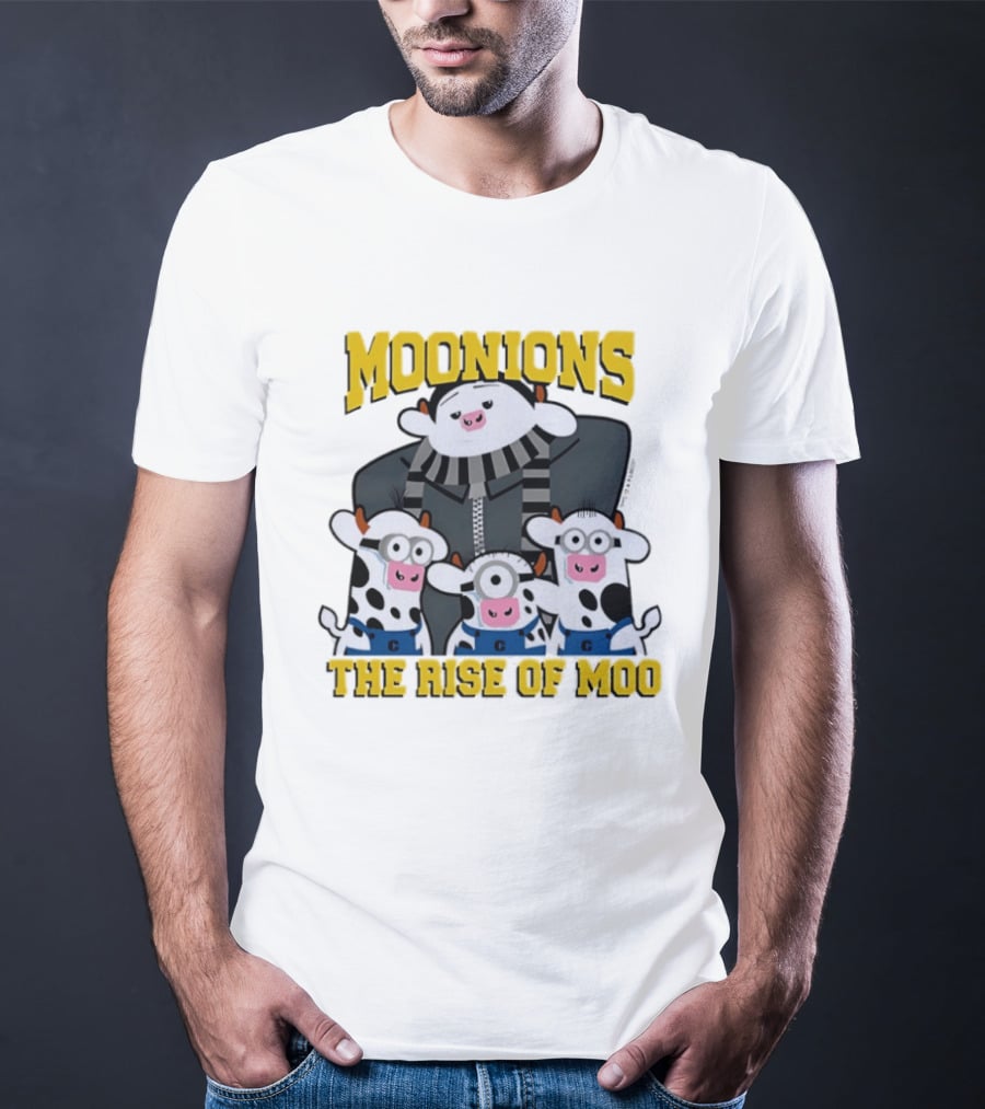 Moonions The Rise Of Moo Funny Cows With Overalls And Goggles T-Shirt