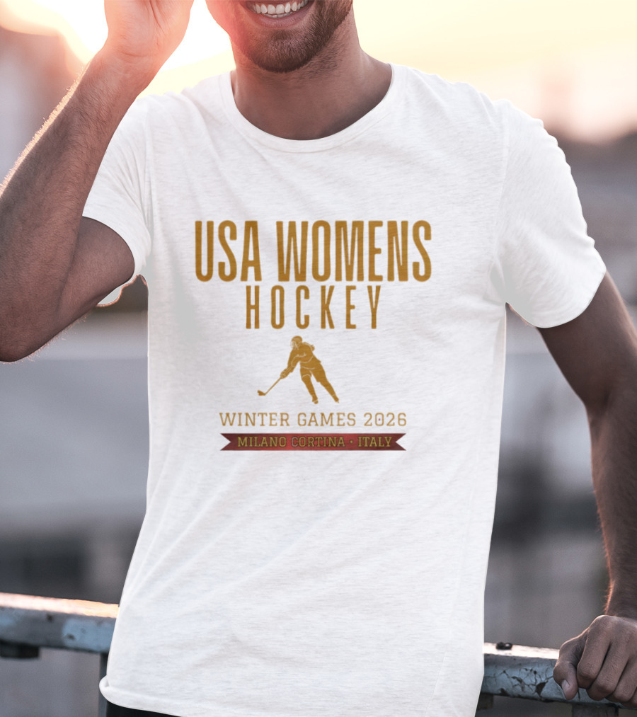 USA Womens Hockey Winter Games 2026 Milano Cortina Italy T-Shirt