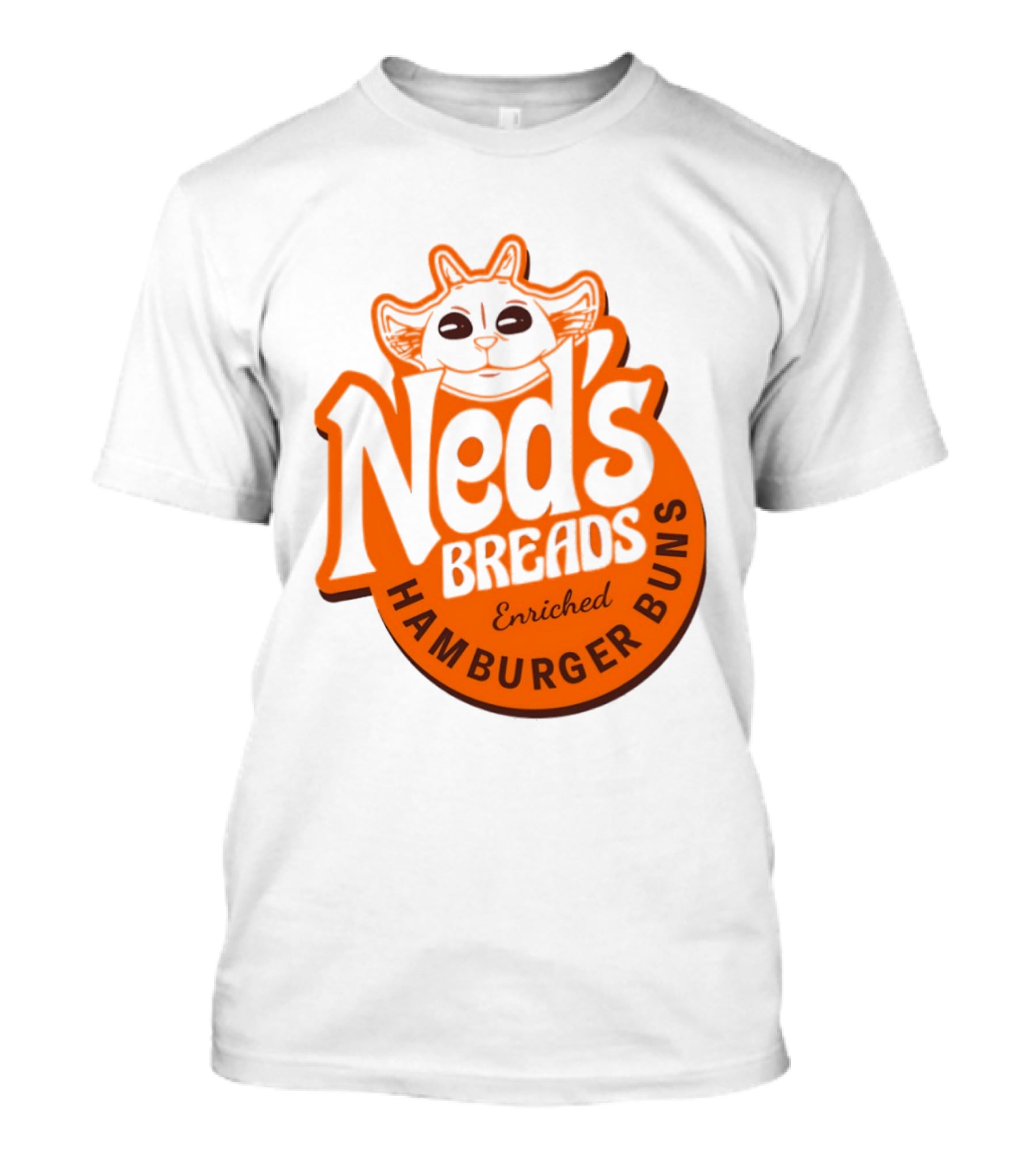 Ned's Breads Enriched Hamburger Buns Cat T-Shirt