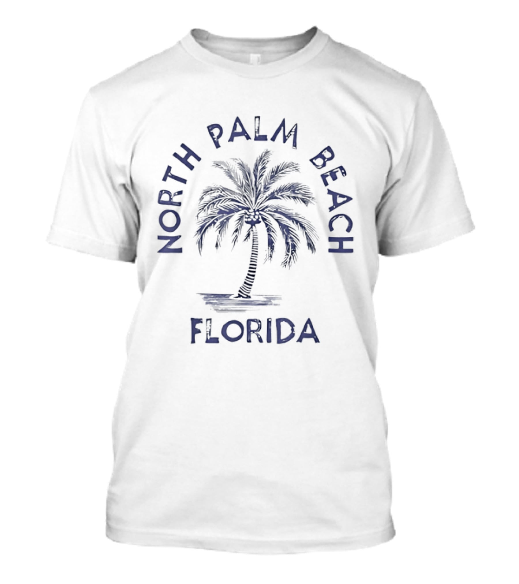 North Palm Beach Florida Palm Tree Vintage Coastal T-Shirt