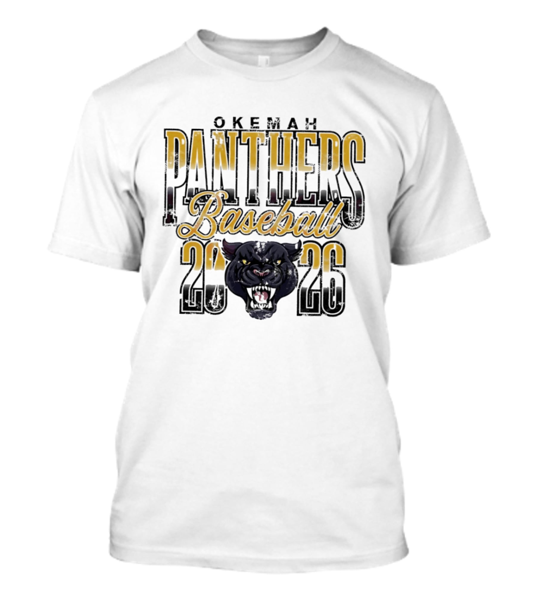 Okemah Panthers Baseball 2026 Vintage Team Spirit T-Shirt