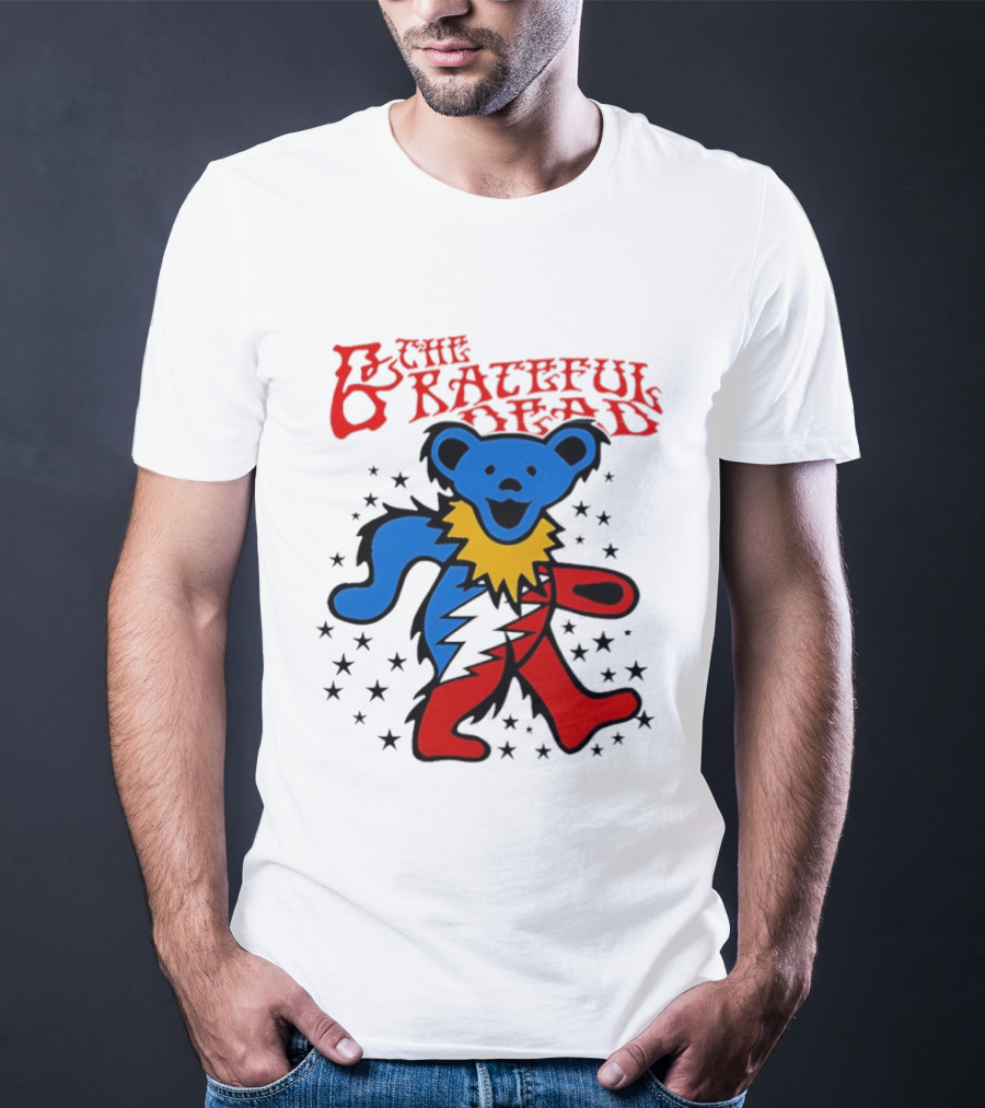 Grateful Dead Dancing Bear Stars Jordan Betts Handyman T-Shirt