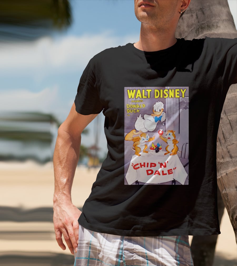 Walt Disney Donald Duck Chip 'N' Dale Vintage Animation T-Shirt