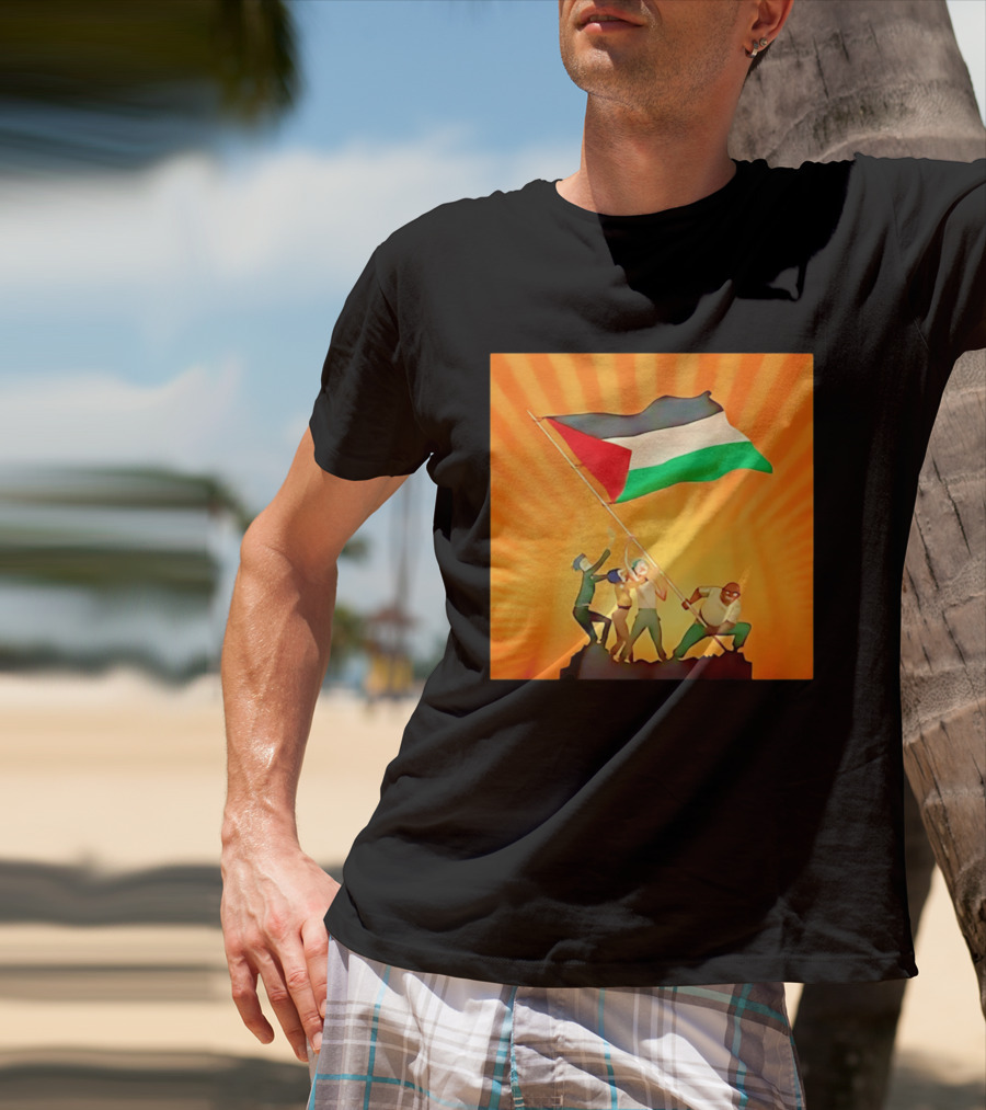 Gorillaz X Together For Palestine Flag Raising T-Shirt