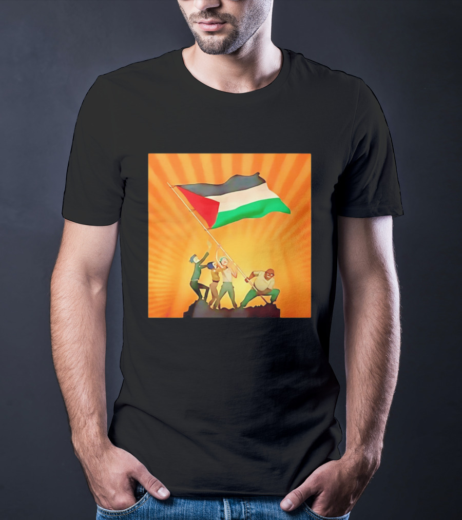 Gorillaz X Together For Palestine Flag Raising T-Shirt