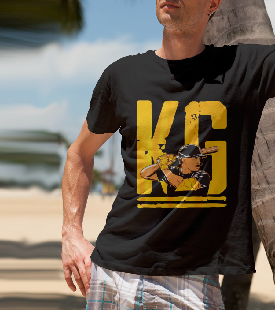 KG Konnor Griffin Pittsburgh Pirates Baseball Batter Cartoon T-Shirt