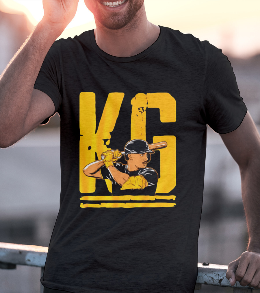 KG Konnor Griffin Pittsburgh Pirates Baseball Batter Cartoon T-Shirt