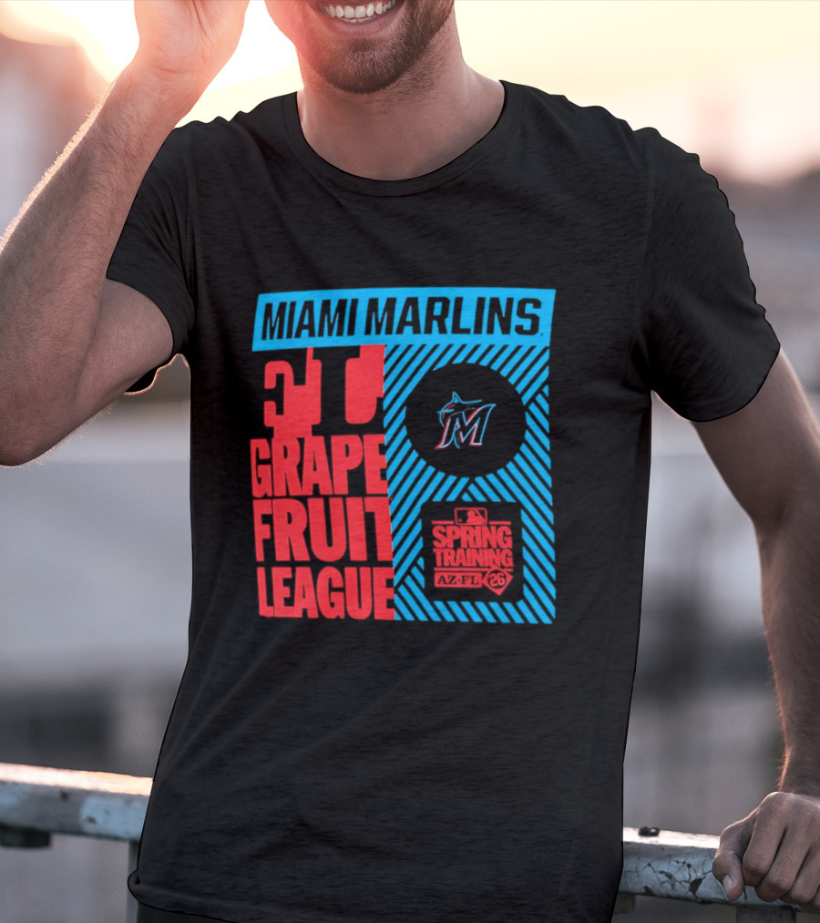 Miami Marlins 2026 Spring Training Grapefruit League 34 T-Shirt