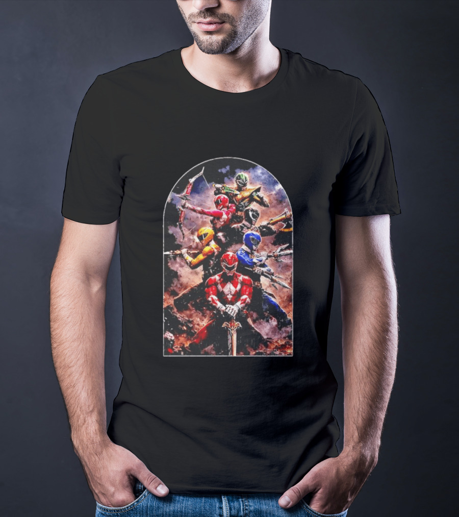 Mighty Morphin Power Rangers Super Hero Team United T-Shirt