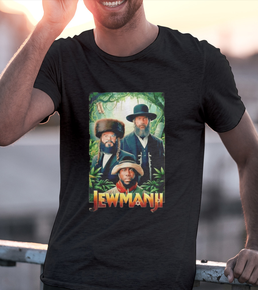 Jewmanji Movie Parody With Orthodox Jewish Characters T-Shirt