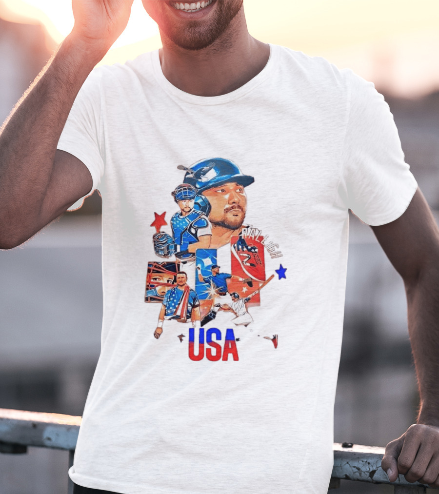 Cal Raleigh USA Baseball Tokyo Collage T-Shirt