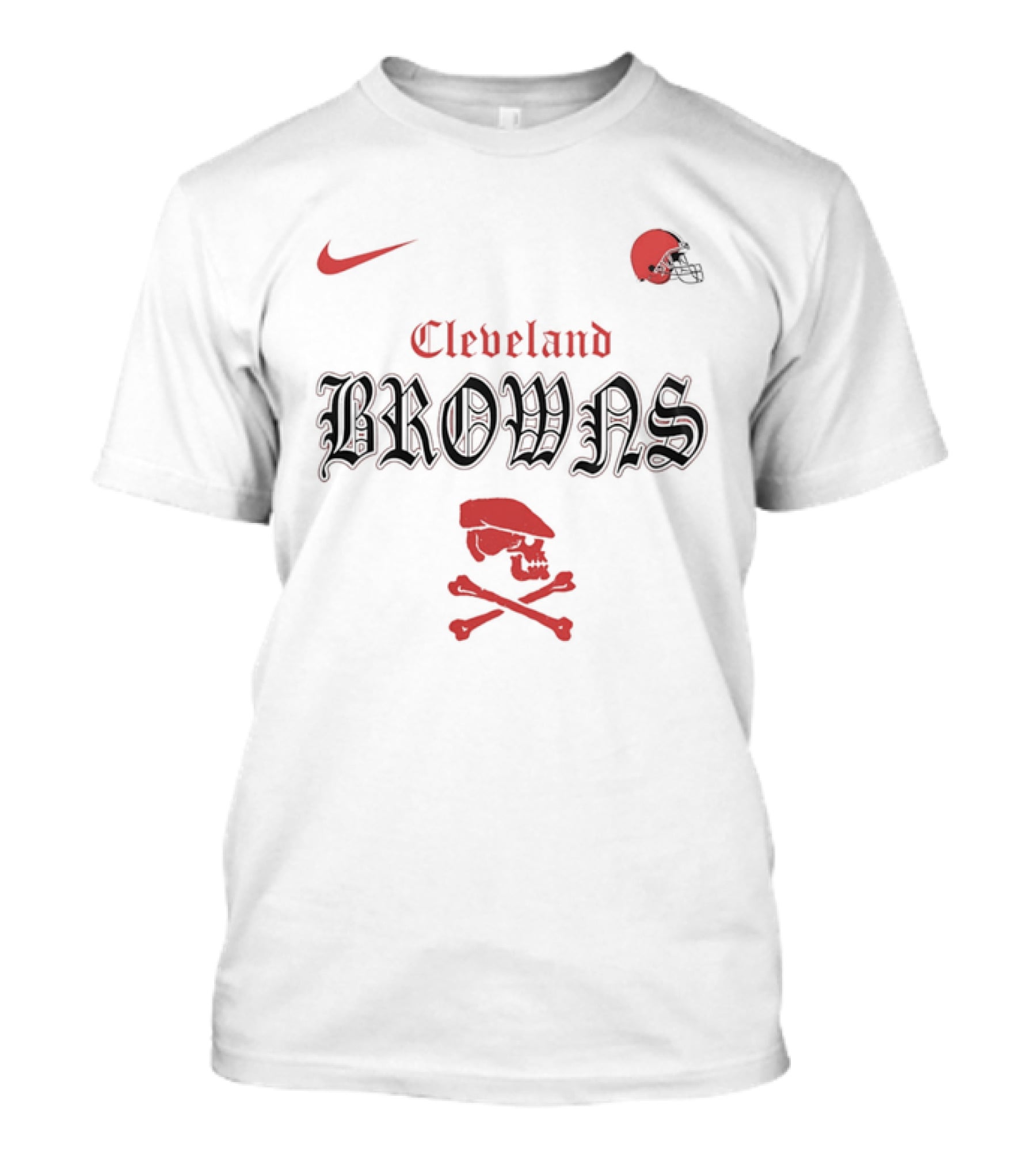 Cleveland Browns Dropkick Murphys Go Browns Skull Nike Helmet T-Shirt