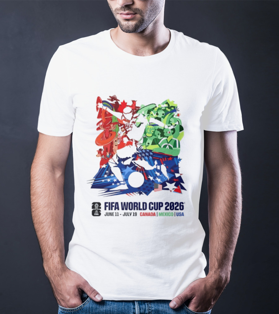FIFA World Cup 2026 June 11 July 19 Canada Mexico USA T-Shirt