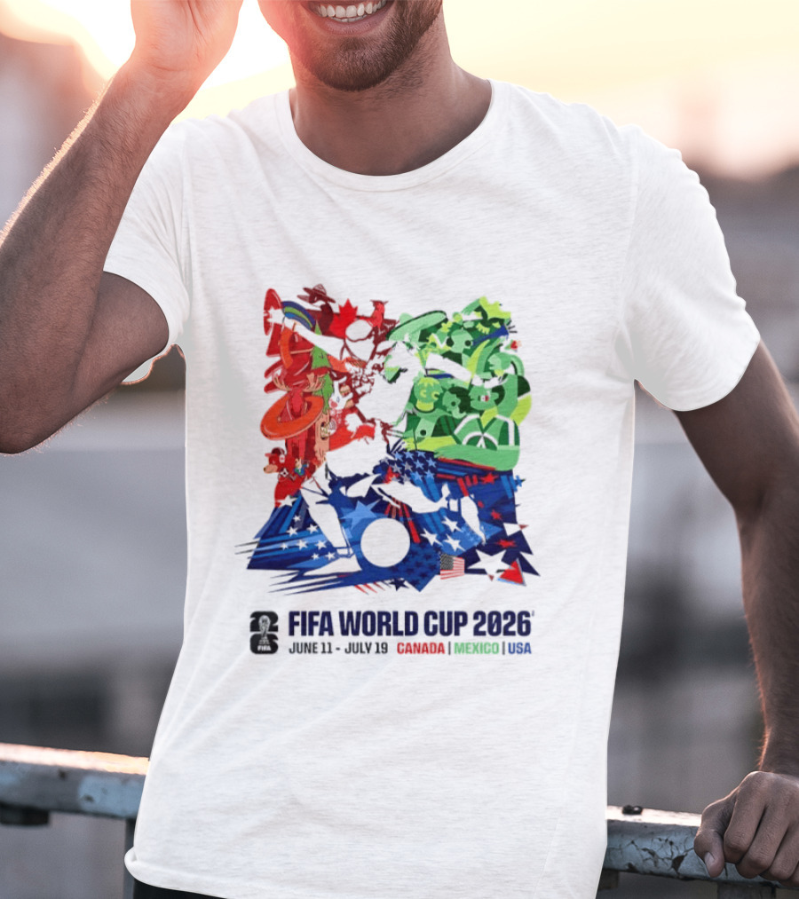 FIFA World Cup 2026 June 11 July 19 Canada Mexico USA T-Shirt