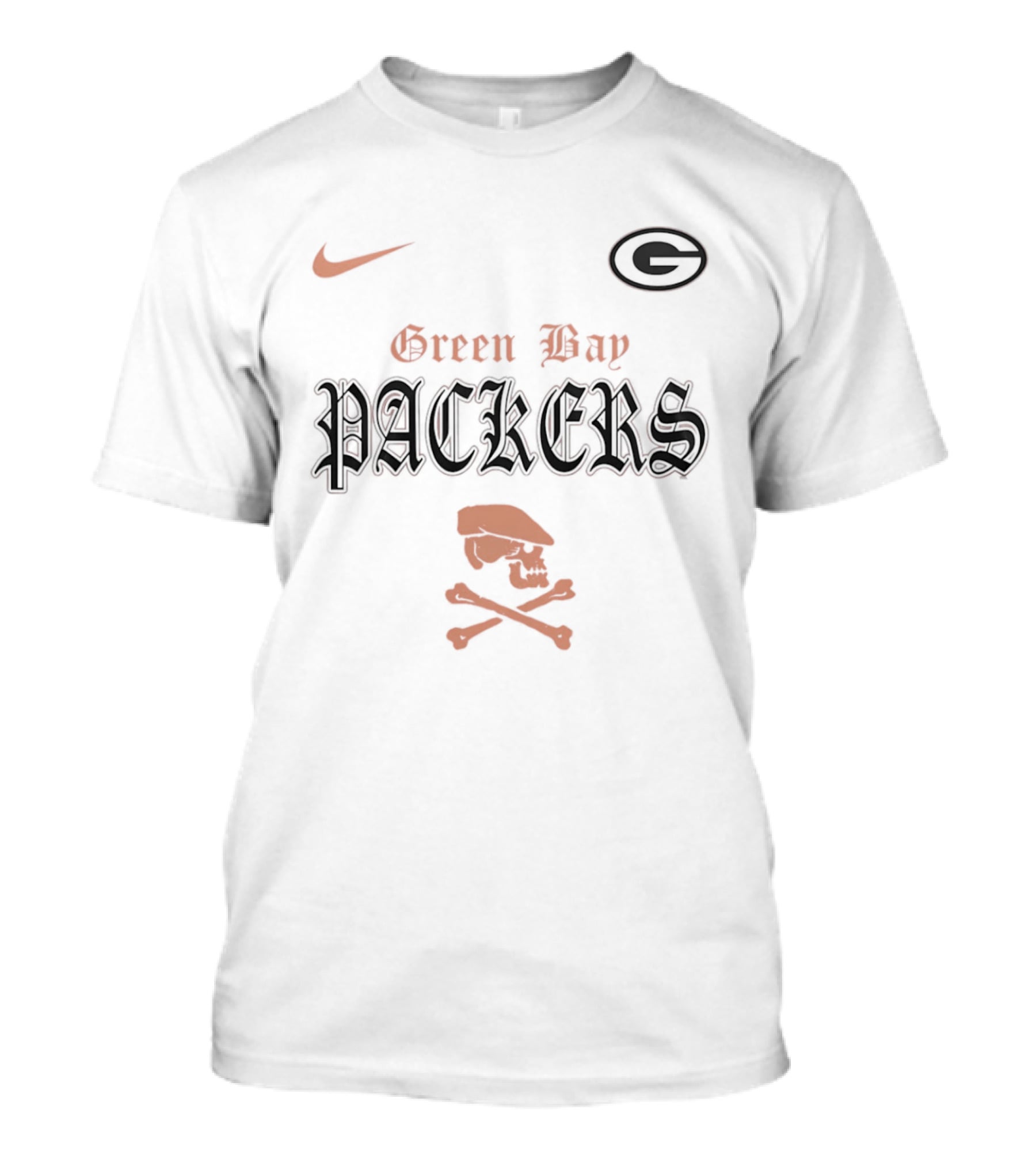 Nike Green Bay Packers Dropkick Murphys Skull Crossbones T-Shirt