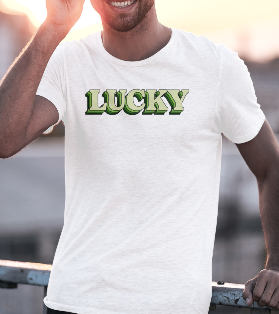 Lucky St Patrick's Day Green Gradient 3D T-Shirt