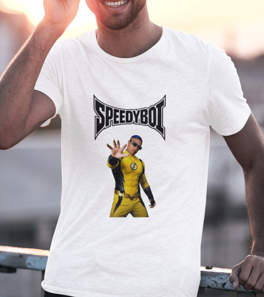 Speedyboi Fast Costume Yellow Superhero Suit T-Shirt