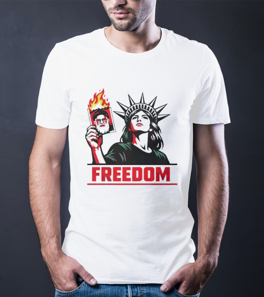 Statue Of Liberty Freedom Flame Sarcastic Political T-Shirt