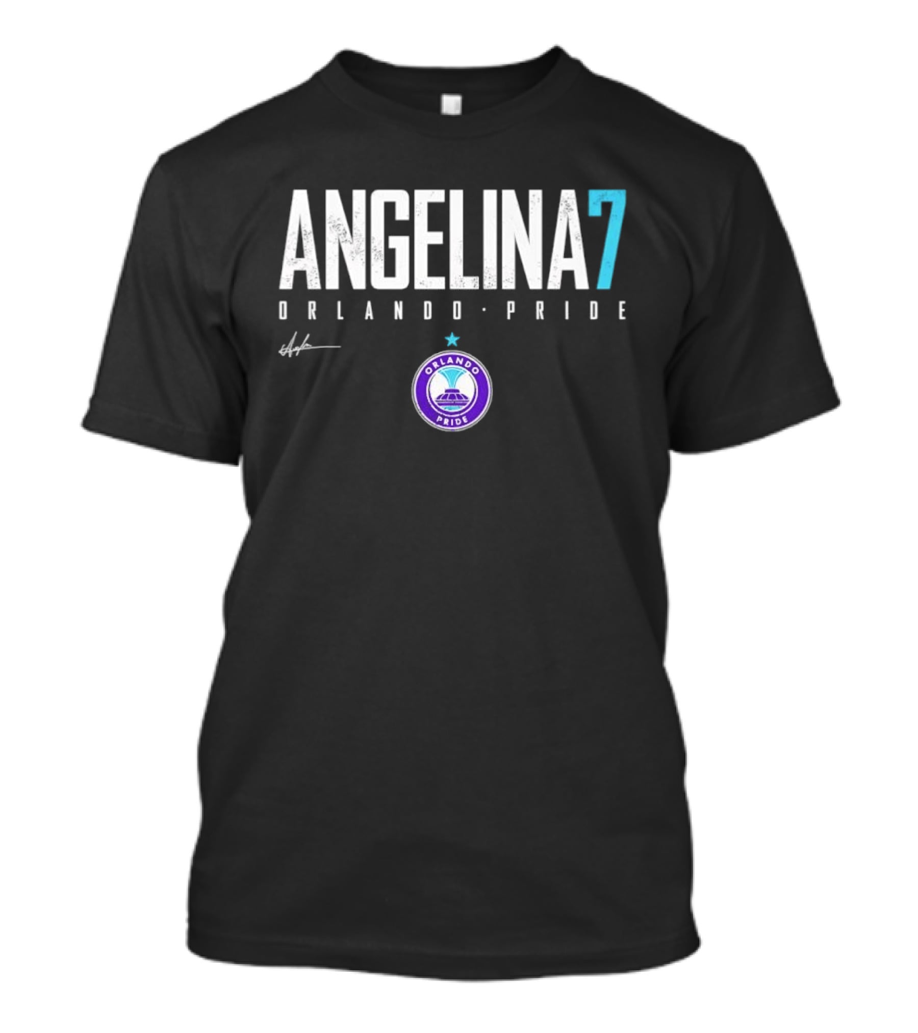Angelina 7 Orlando Pride NWSL Soccer Fan Merchandise T-Shirt