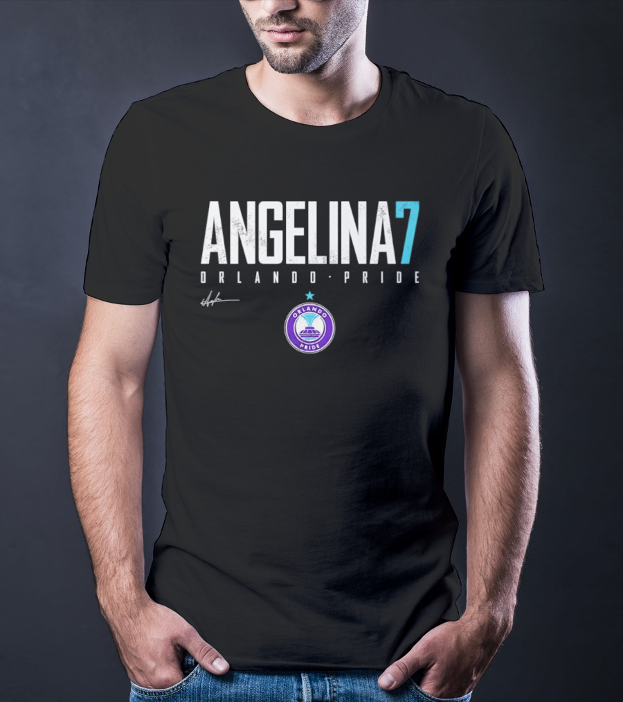 Angelina 7 Orlando Pride NWSL Soccer Fan Merchandise T-Shirt