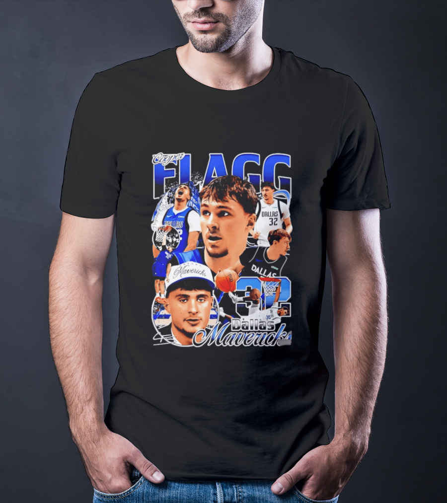 Cooper Flagg Dallas Mavericks 32 Basketball Star T-Shirt