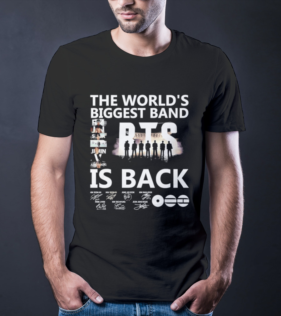 The World's Biggest Band BTS Is Back Silhouettes And Autographs T-Shirt