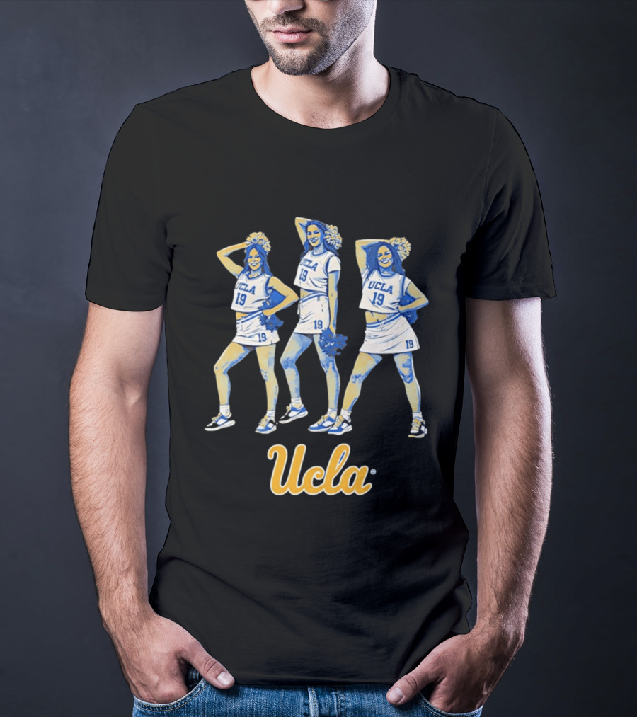 UCLA Bruins Women's Basketball Cheerleading Pom Poms Team Spirit T-Shirt