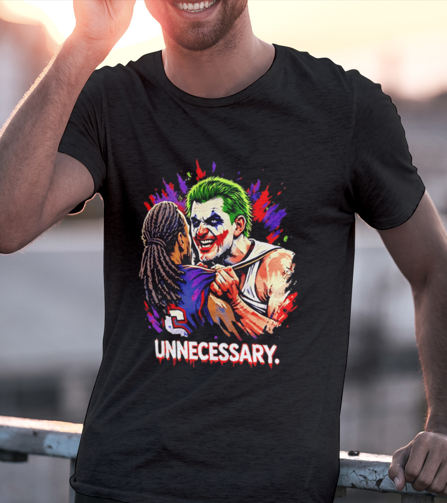 Unnecessary Joker Nikola Jokic Denver Nuggets Basketball Meme T-Shirt