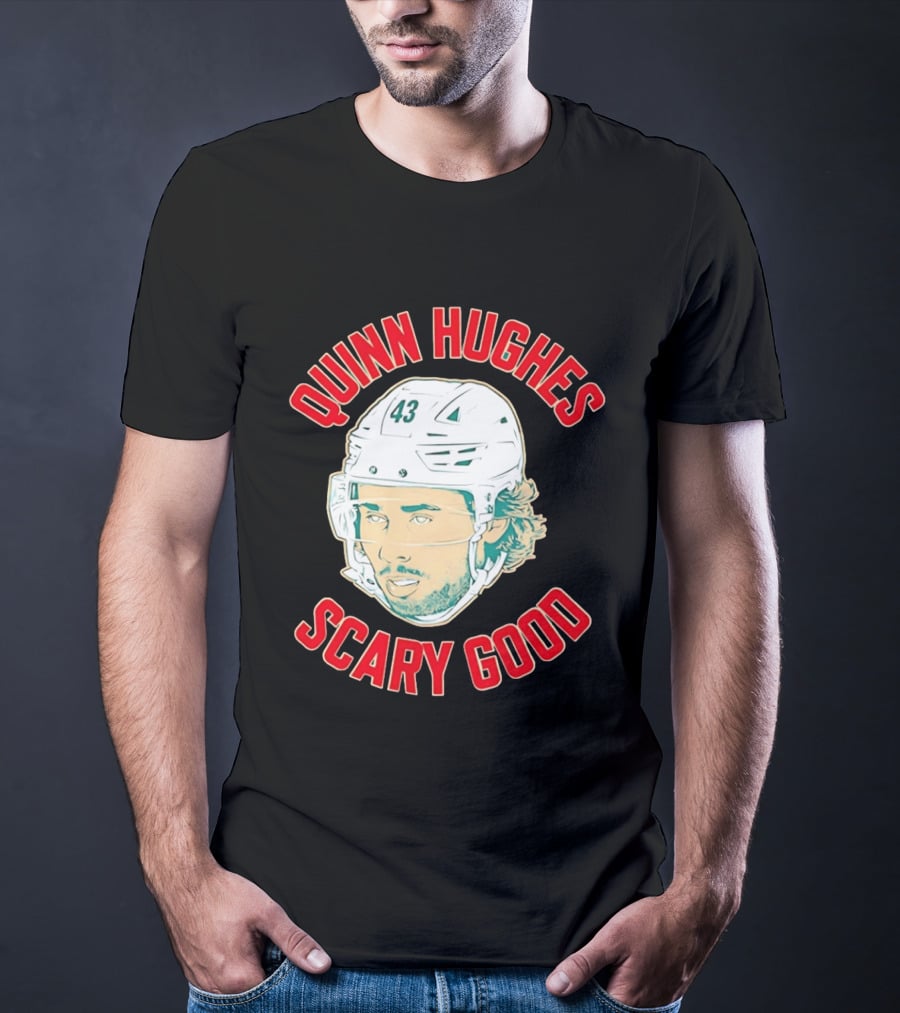 Quinn Hughes Scary Good Hockey 43 T-Shirt